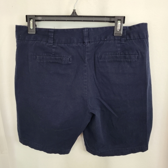 (539) Land and Sea Woman's Flat Front Shorts, Size: 10 Color: Navy Blue - Picture 10 of 15